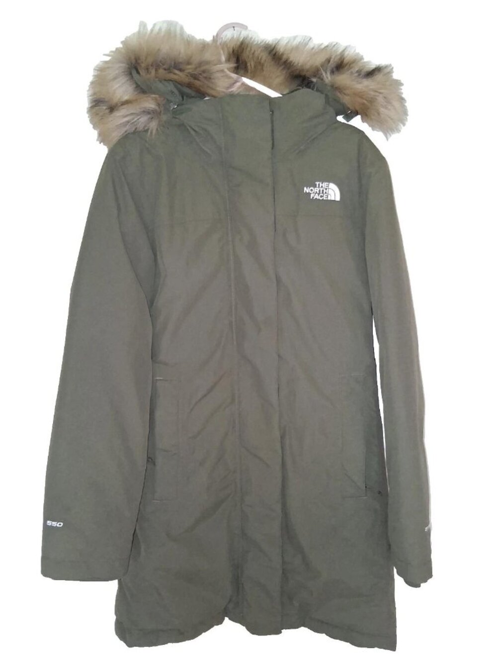 The North Face Arctic Parka II Women S Green 550 Down Waterproof Winter Coat Fur